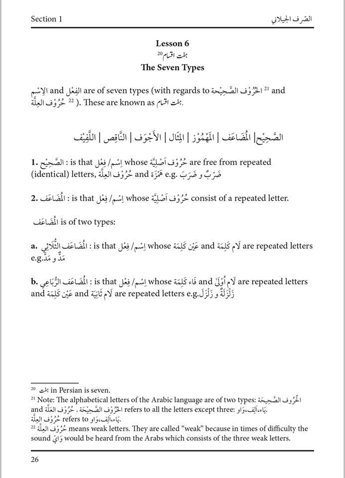 Al-Sarf al-Jilani : English & Arabic