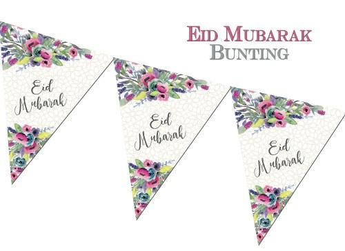 (image for) Eid Mubarak Floral Bunting