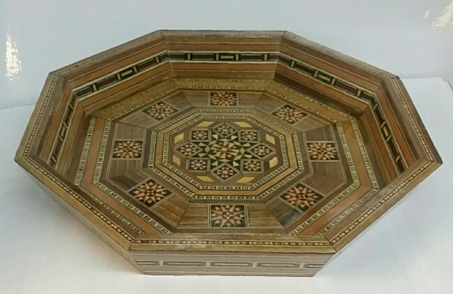 (image for) Octagonal Wooden Mosaic Tray