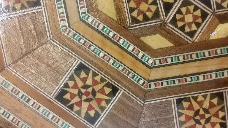 Octagonal Wooden Mosaic Tray
