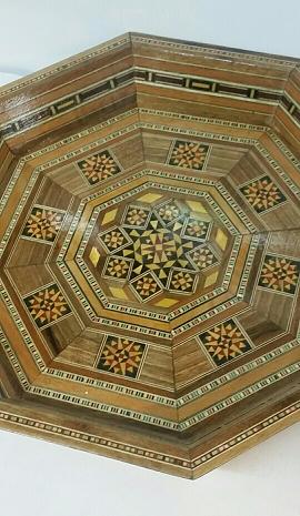 Modal Additional Images for Octagonal Wooden Mosaic Tray