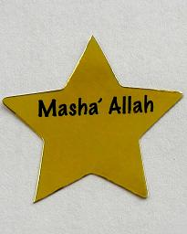 (image for) MashaAllah Gold Star & Crescent Stickers